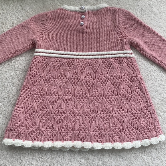 Catherine Malandrino Sweater Dress Dusty Pink 3-6M EUC - Picture 7 of 8